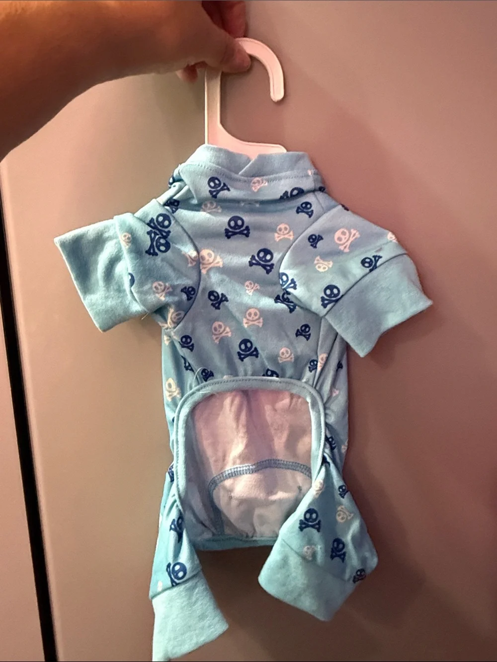 Fashion Pet Blue Skull-Print Dog Pajamas